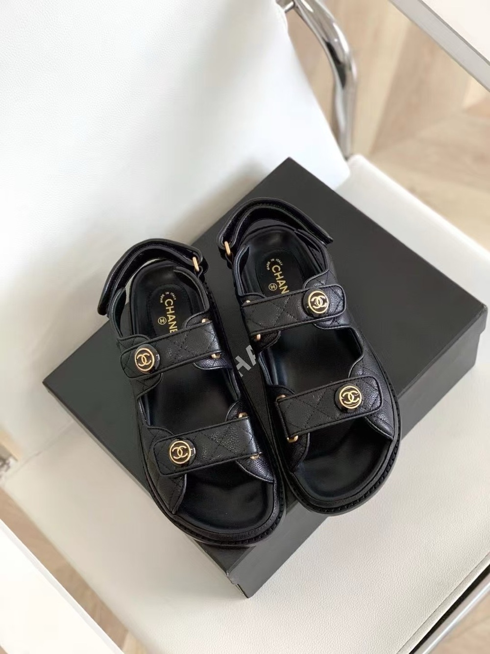 Women's CHANEL Gate Dad Sandals Size